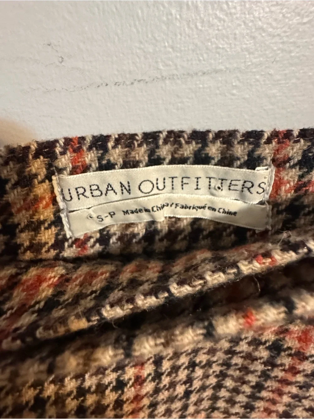 Urban Outfitters Y2K tweed pattern faux wrap skirt Women's Small